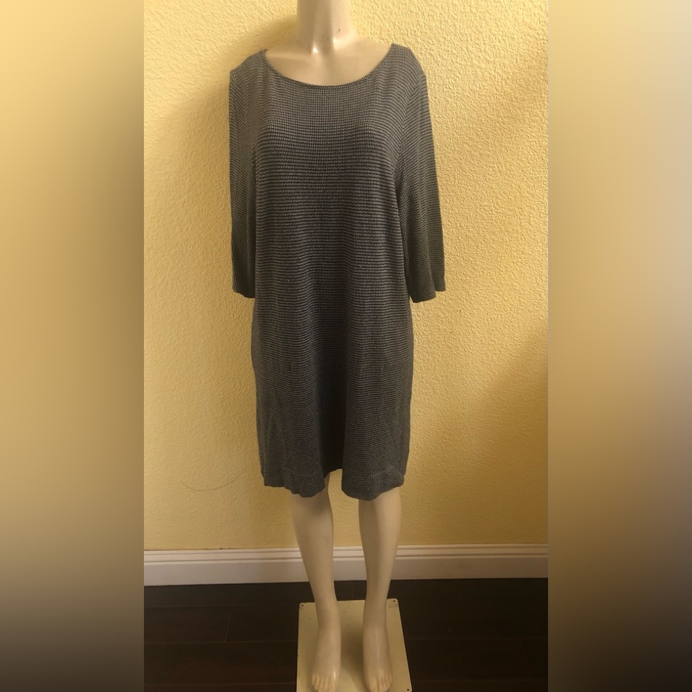 J Jill Ponte 3/4 sleeve side pockets dress size XL
